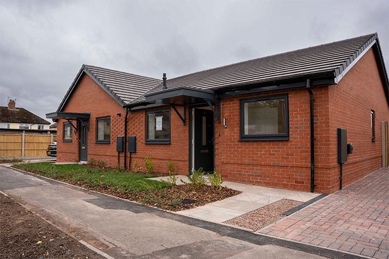 New council bungalows on the Lincoln Green Estate in Bushbury