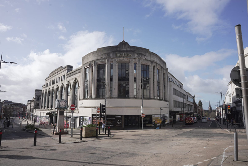 The Beatties building in Wolverhampton city centre