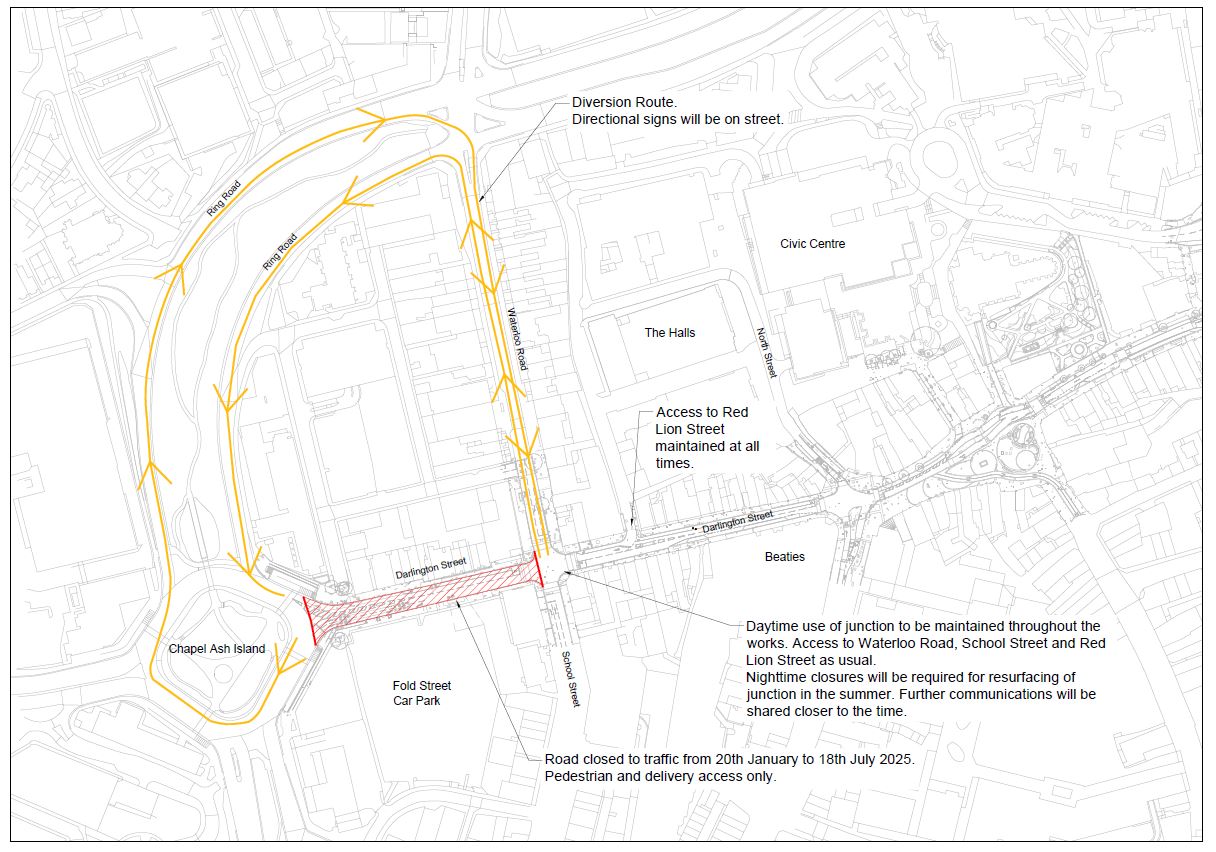 A computer generated image of what Lichfield Street could look like.